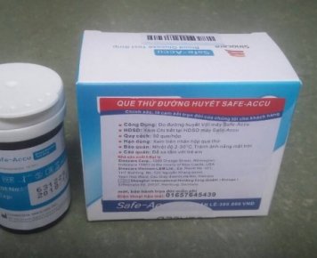 QUE THỬ ĐƯỜNG HUYẾT SAFE ACCU
