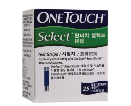 QUE THỬ ĐƯỜNG HUYẾT ONE TOUCH SELECT 25 QUE