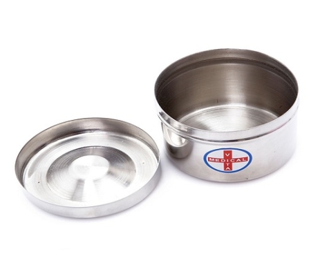 Hộp đựng gòn inox nhỏ, đúc